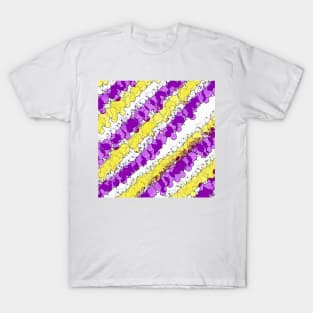 Purple and Yellow Splatter Distressed T-Shirt